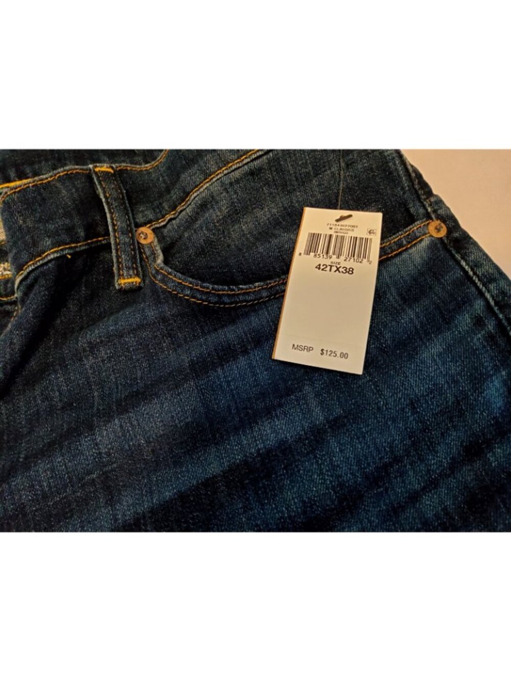 NWT Polo Ralph Lauren The Parkside Active Taper Coolmax Mens Blue Jeans 42T X 38 - Picture 9 of 16